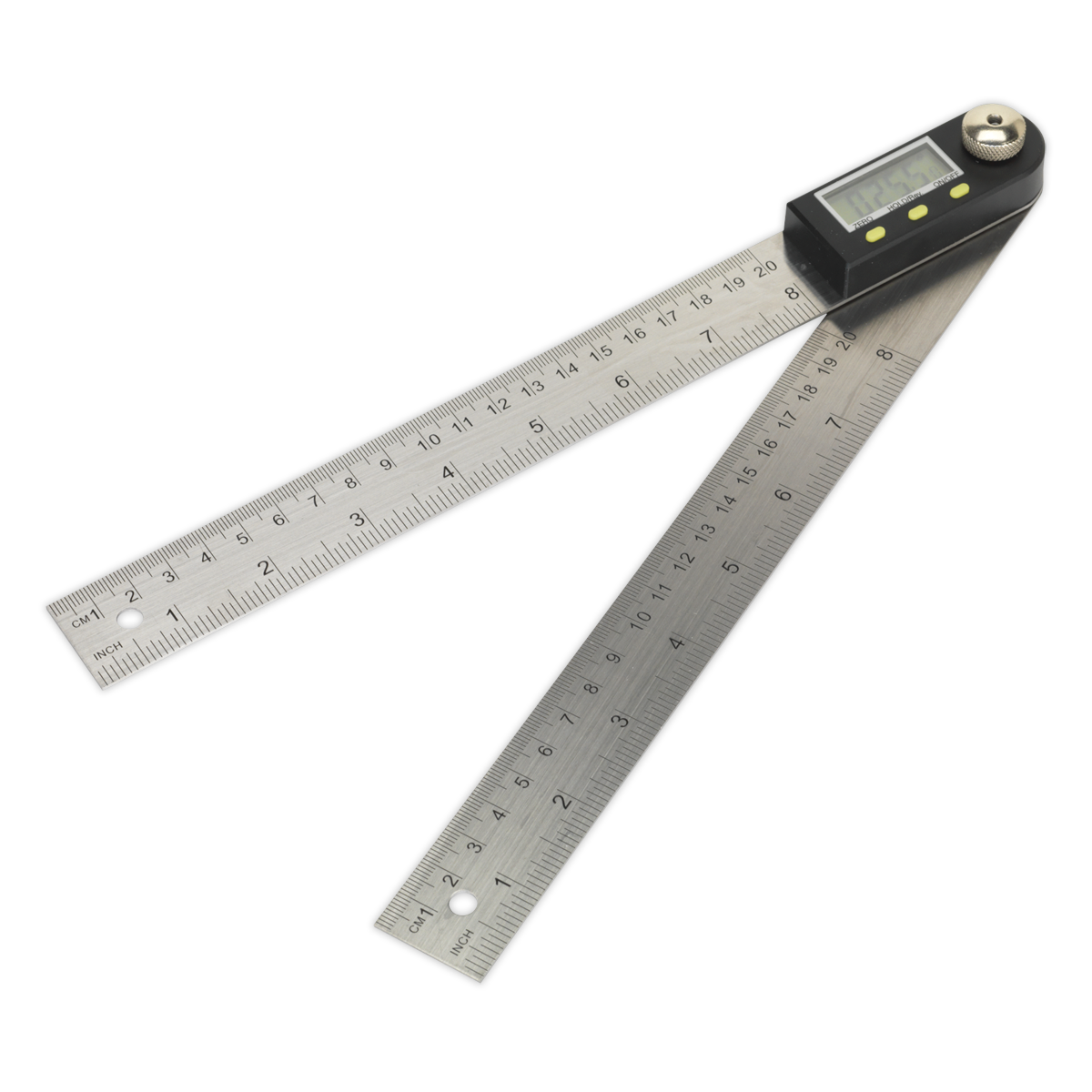 Sealey Digital Angle Rule 200mm/8" 0°-360° Angle Finder Battery Powered AK7200