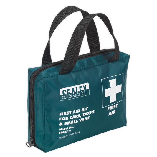 Sealey Compact Travel First Aid Kit For Cars Taxis Vans Emergency Set SFA02