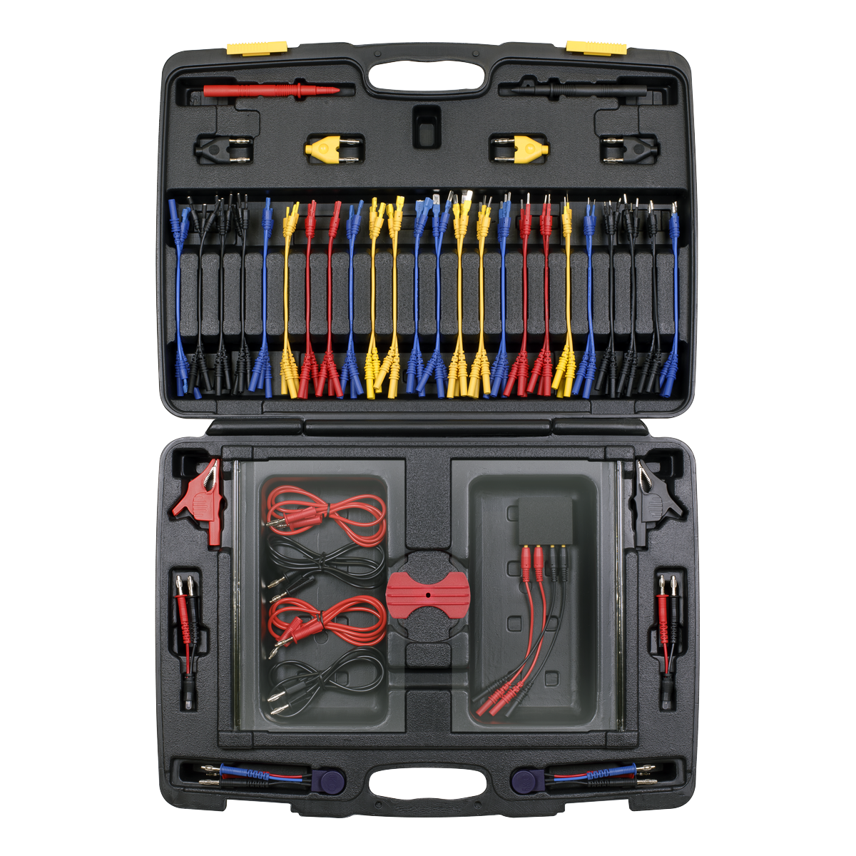 Sealey Test Lead Kit With Standard Ø4mm Banana Style Plugs & Sockets 90pc TA111