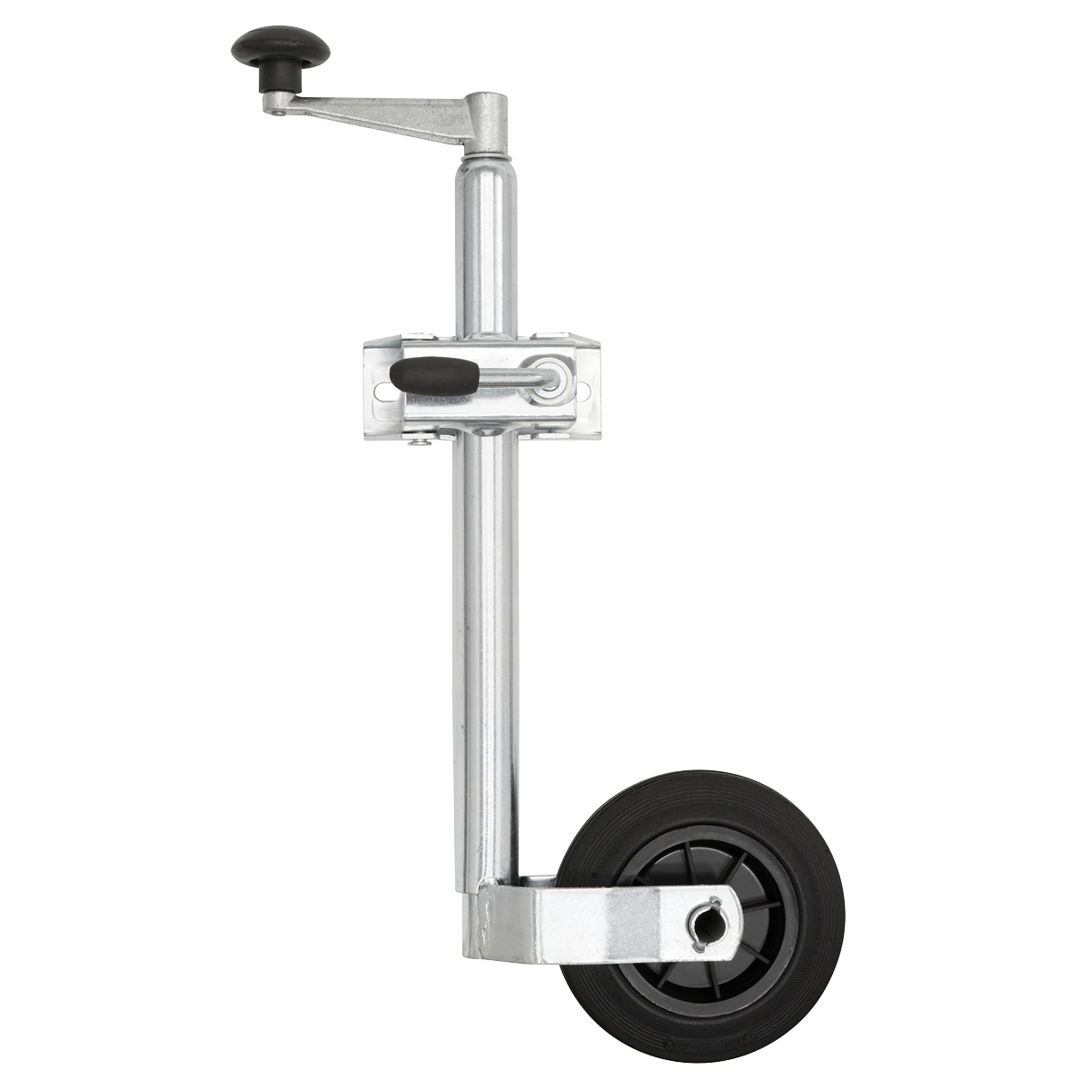 Sealey Jockey Wheel & Clamp 35mm Zinc Plated Heavy Duty 150mm Solid Wheel TB371