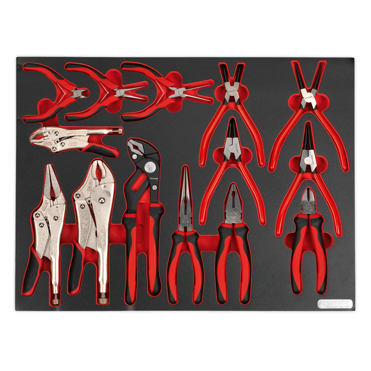 Sealey Tool Tray With Pliers Set For AP24 Screwed Adaptor 14 Pieces TBTP05