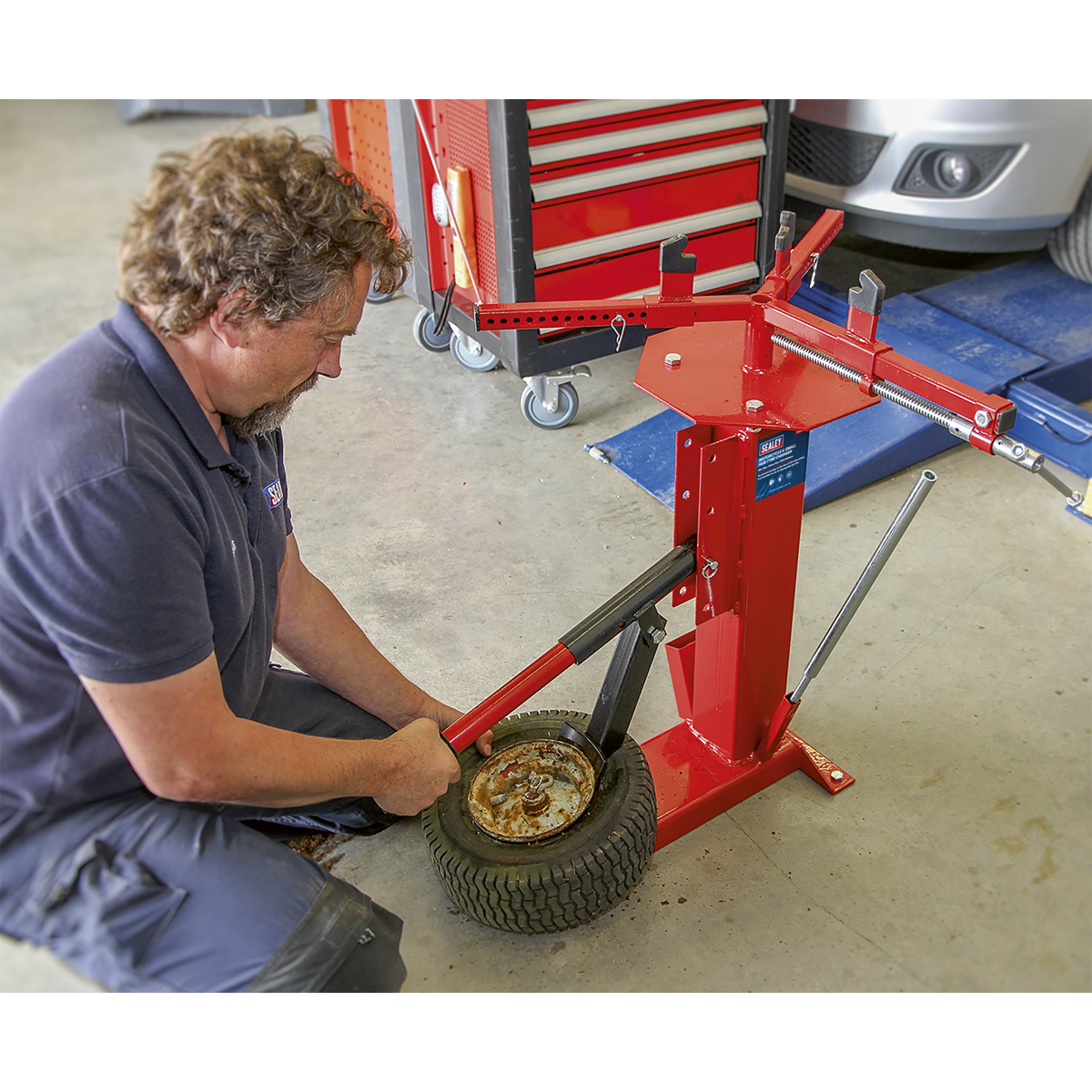 Sealey Motorcycle & Mini Tyre Changer Min./Max. Wheel Size Ø102/524mm TC965