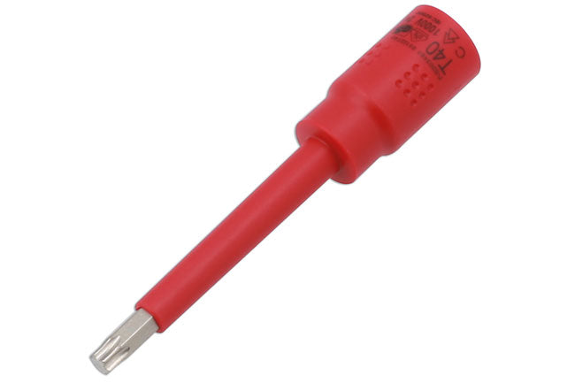 LASER 8922 Insulated Extra Long Star Bit Socket T40 3/8" Drive For Electricians