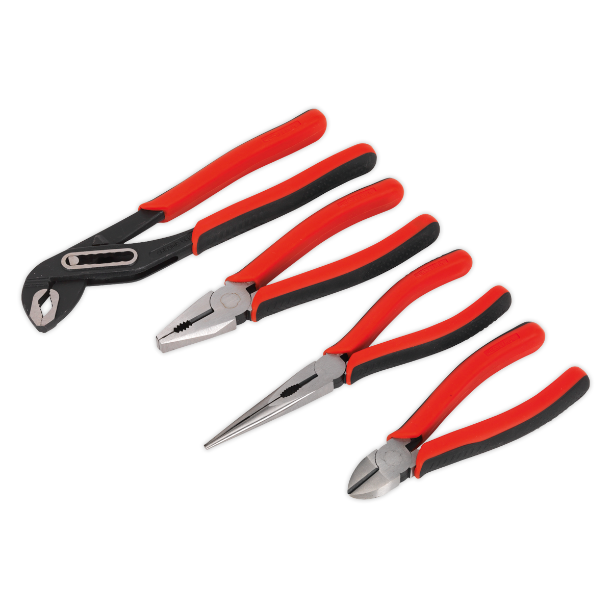 Sealey Pliers Set In Storage Tray 4pc Drop-forged Chrome Vanadium Steel AK8579