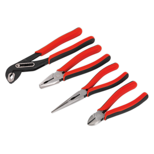 Sealey Pliers Set In Storage Tray 4pc Drop-forged Chrome Vanadium Steel AK8579