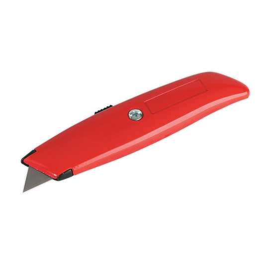 Sealey Utility Knife Retractable Die Cast Grip Retracting Safety Blade AK86