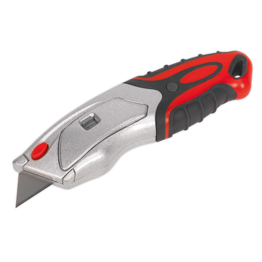 Sealey Retractable Utility Knife Auto Load Heavy Duty Zinc Alloy Steel AK8604