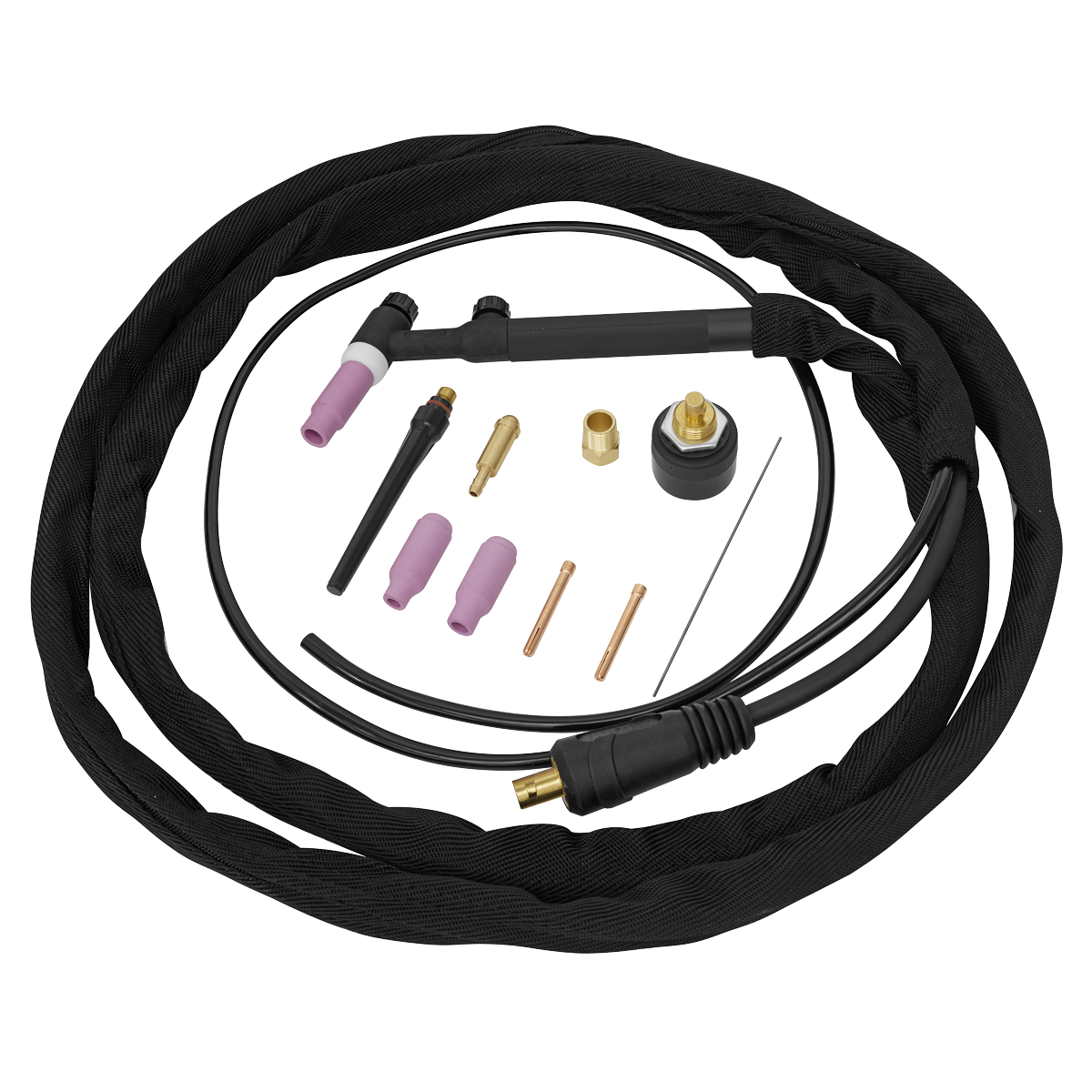 Sealey Inverter TIG Welding Torch With Dinse Connectors 16mm² Black TIG10S