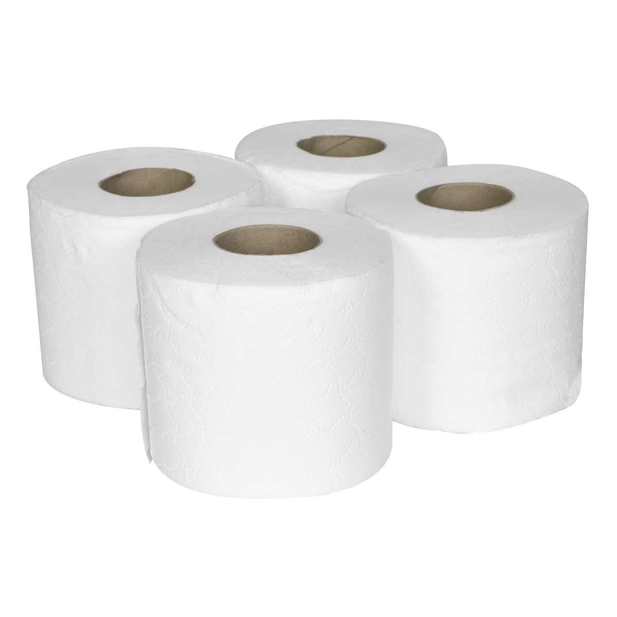 Sealey Plain White 40 Toilet Rolls Embossed 2 Ply Pack of 4 x 10 Pieces TOL40