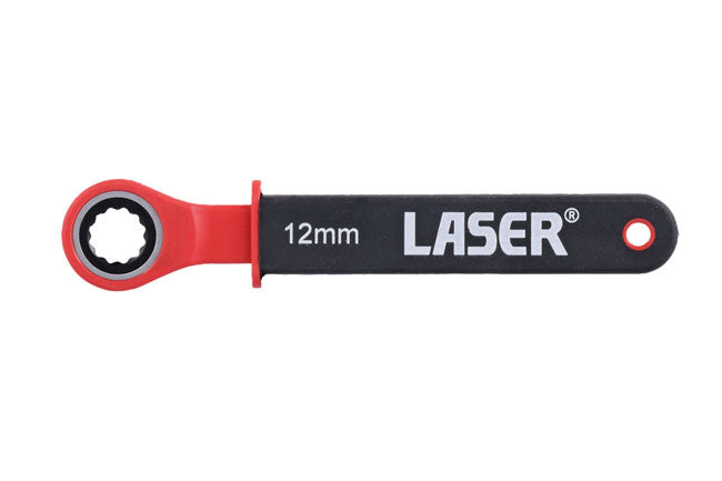 LASER 8950 Ratchet Ring Spanner 12mm Spanner Size Double Hexagon VDE Insulated