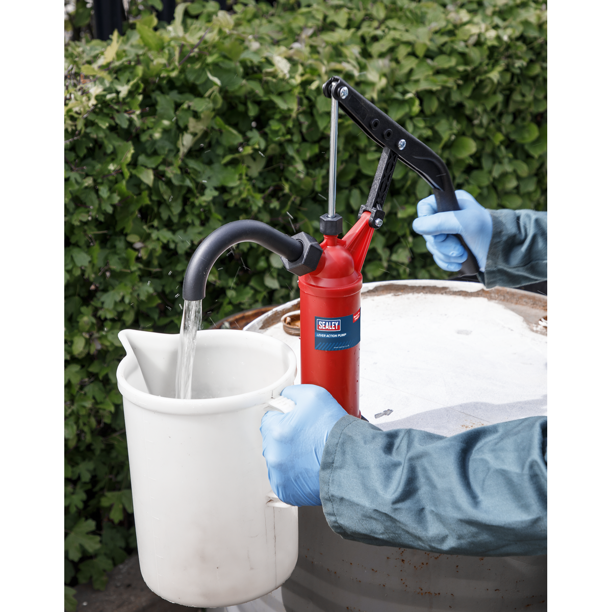Sealey Polypropylene Lever Action Pump With Steel Rod & Dip Tube TP6803