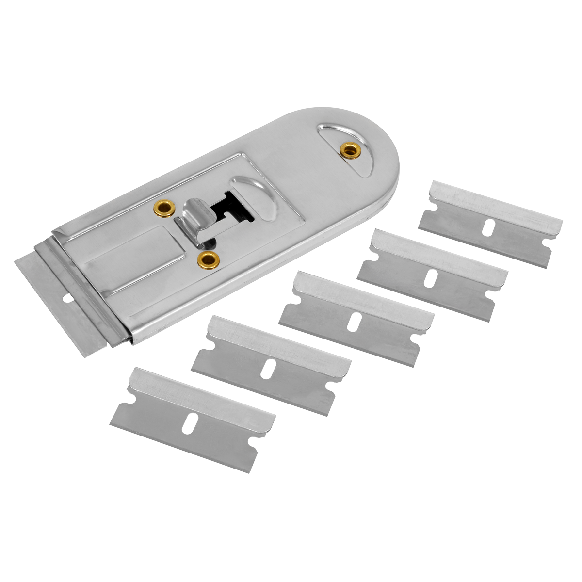 Sealey Retracting Scraper Chrome Plated Steel Hand Tool Adhesive Remover AK867