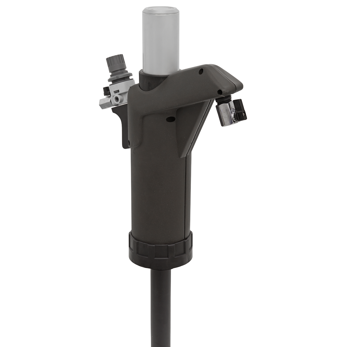Sealey Air Operated Transfer Pump With Anti-Drip Shut-Off Valve Black TP90