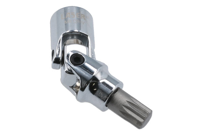 LASER 8967 Screwdriver M8 Triple Square Bit Socket 1/4" Drive Universal Joint