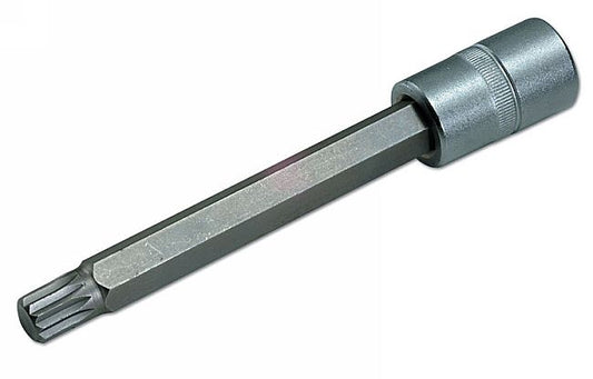 LASER 3140 Screwdriver M12 Spline Bit 1/2" Drive 140mm Chrome Vanadium Steel
