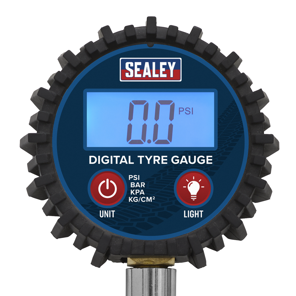 Sealey Digital Tyre Pressure Gauge With Twin Push-On Connector 0-150 PSI TST003