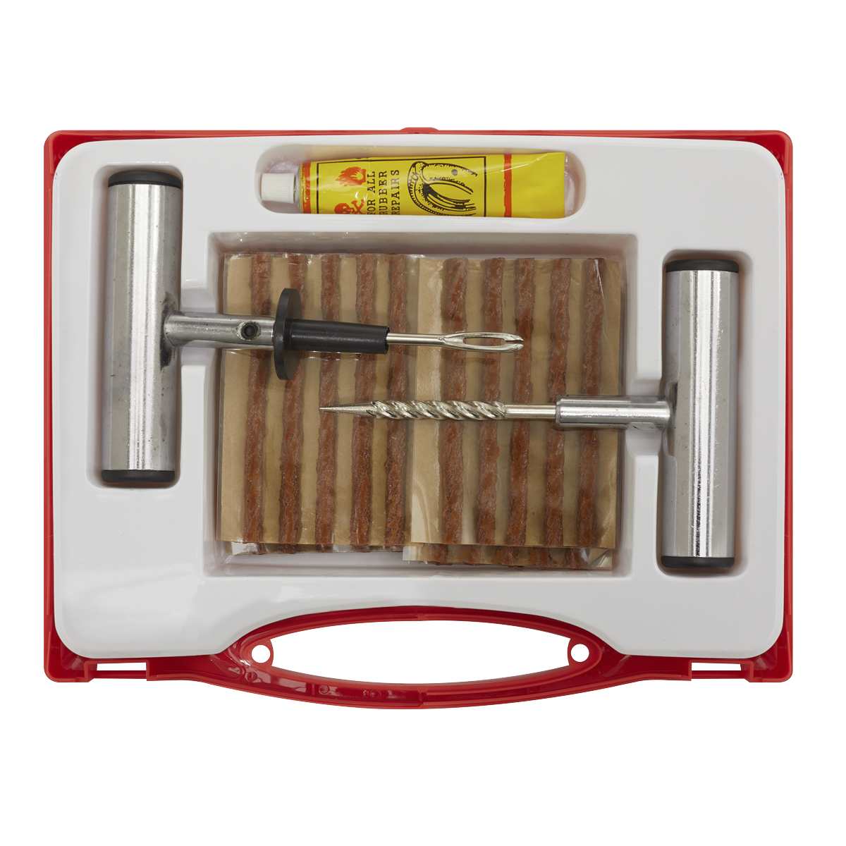 Sealey Temporary Puncture Repair Kit With Insertion Needle & Repair Strips TST10