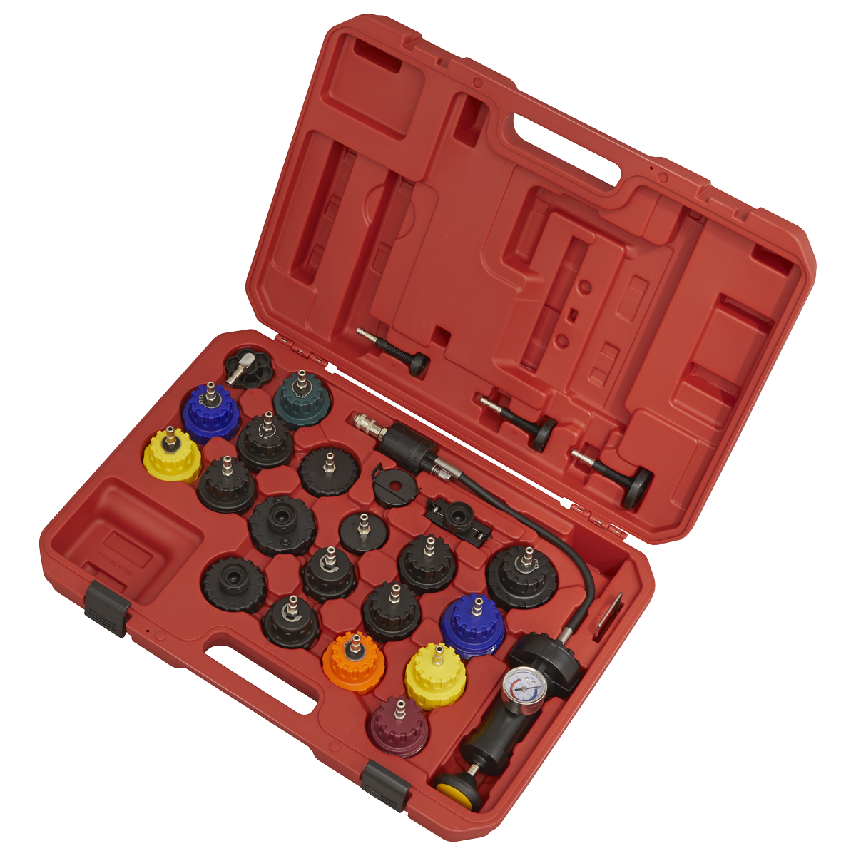 Sealey Cooling System Pressure Test Kit 25 Pieces With Storage Case VS0011