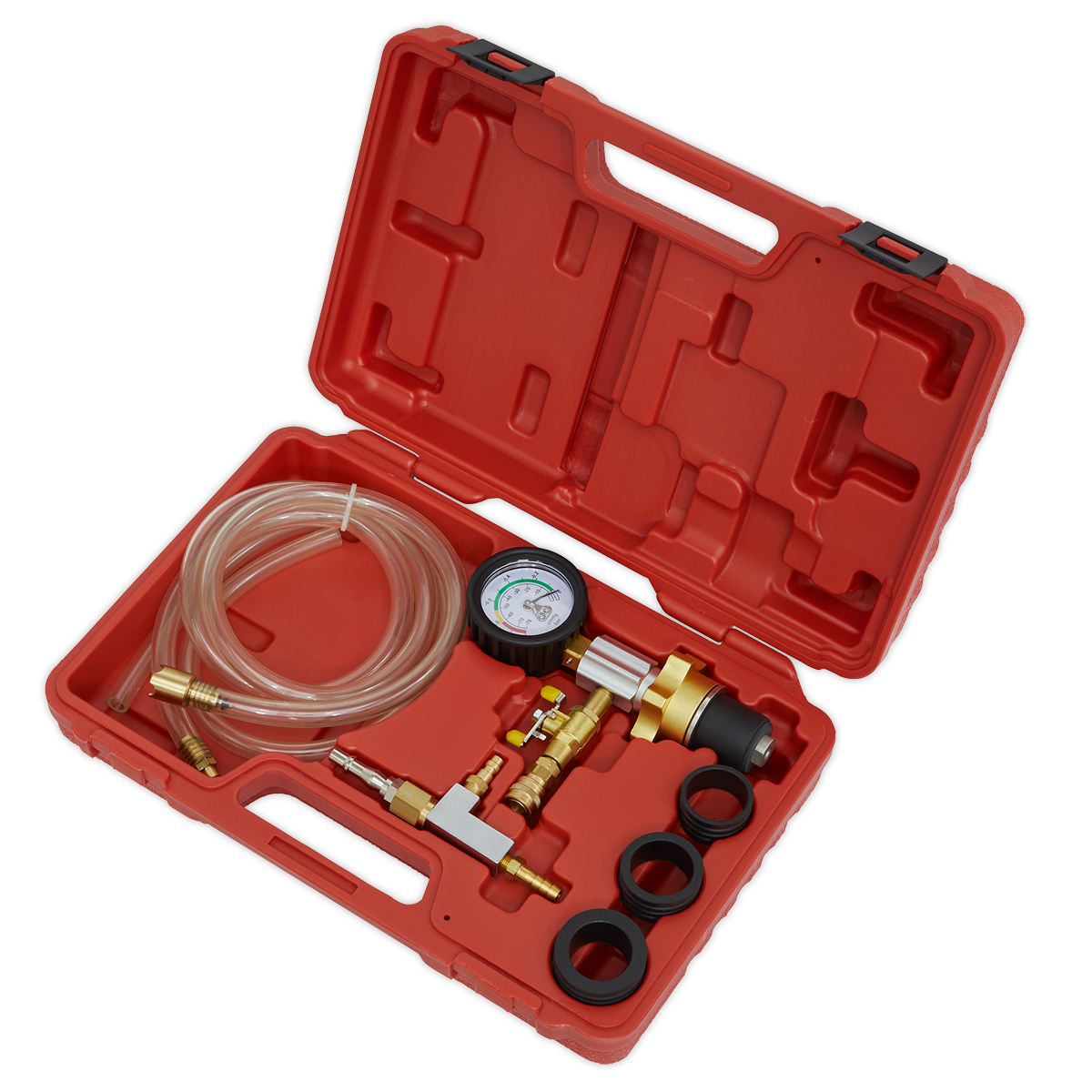 Sealey Cooling System Vacuum Purge & Refill Kit With 3 Adaptors With Case VS0042
