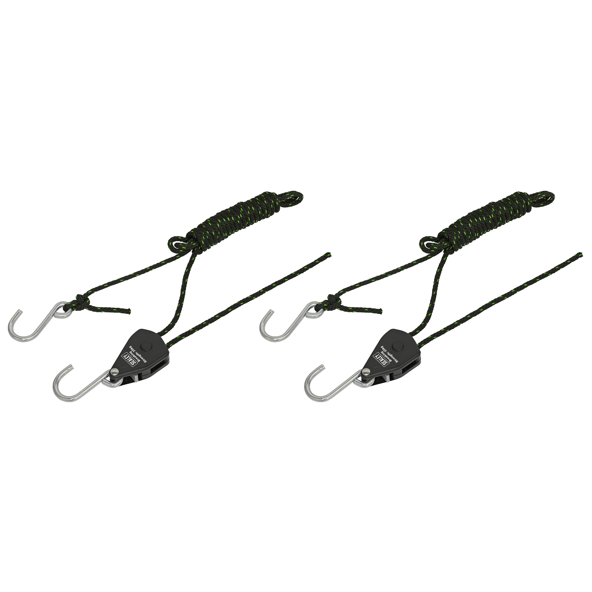 Sealey Parts Hanger Tie Down Ratchet 2m With S-Shaped Hooks 2-Pack VS0118