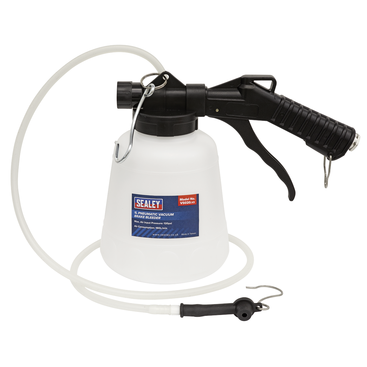 Sealey Brake & Clutch Bleeder Vacuum Type 1L 1 Litre Fluid Bleeding Kit VS020