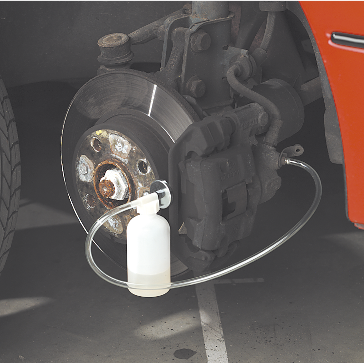 Sealey Brake Bleeder Set With Tube & Connectors Magnetic Locating Pad VS0201