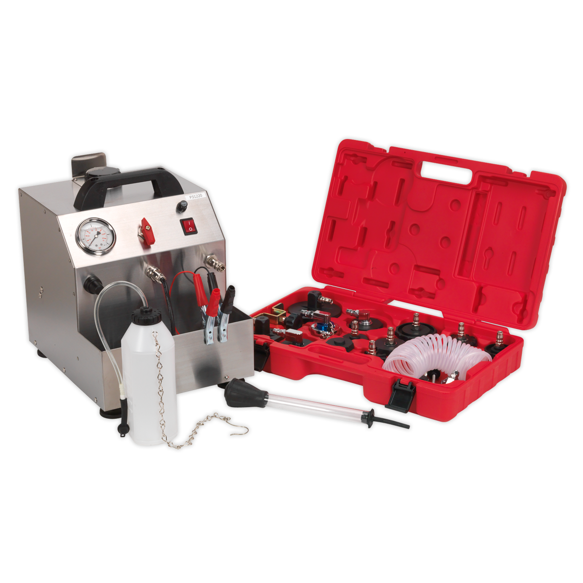Sealey Brake & Clutch Pressure Bleeder Kit With Auto-Shut-Off Device 12V VS0207