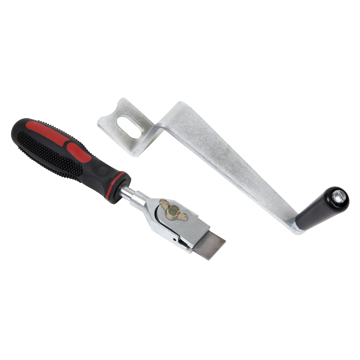 Sealey Remover Brake Disc Lip Corrosion Set Crank Handle & Scraper x2 VS0216