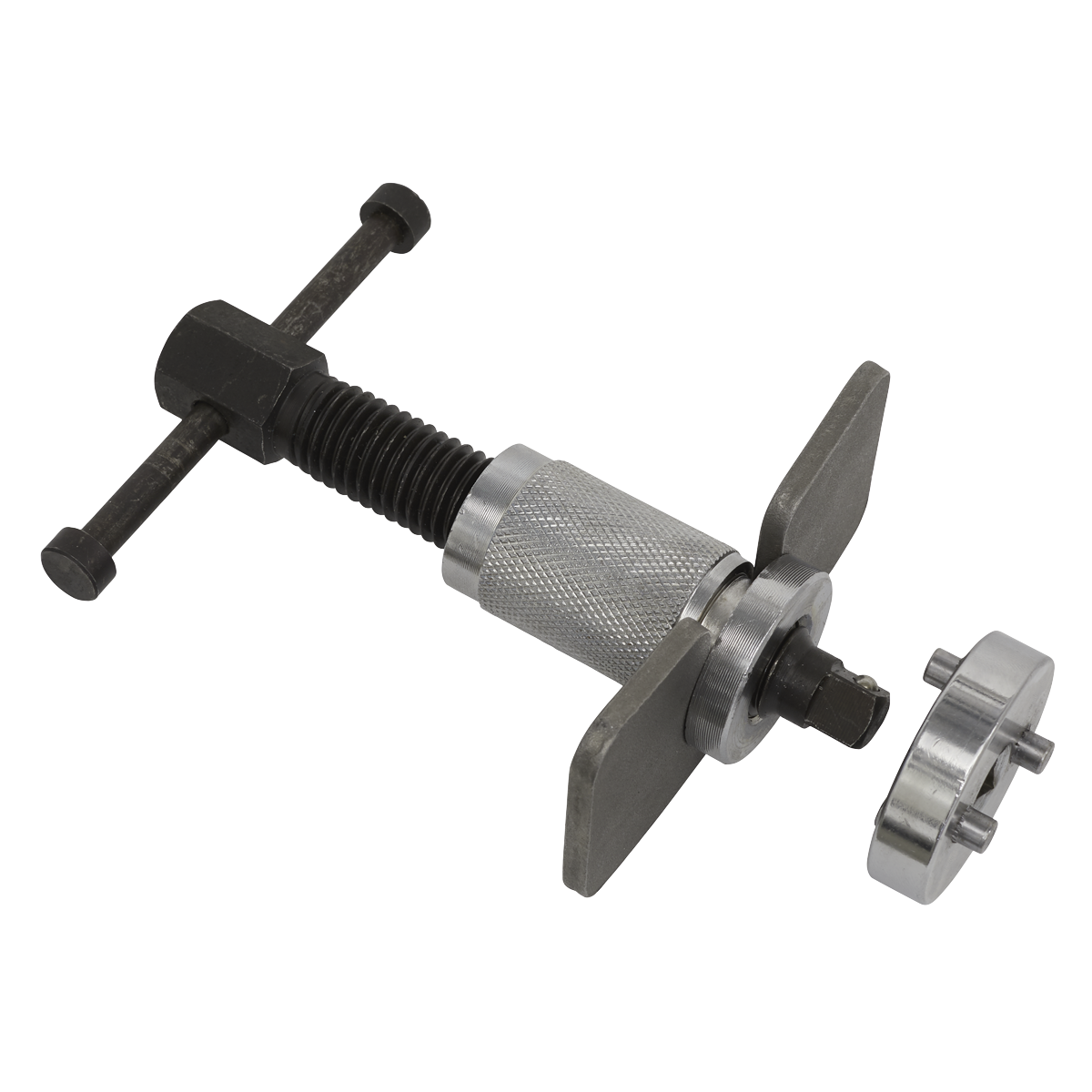 Sealey Brake Piston Wind-Back Tool With Double Adaptor Ø6mm Silver/Black VS024