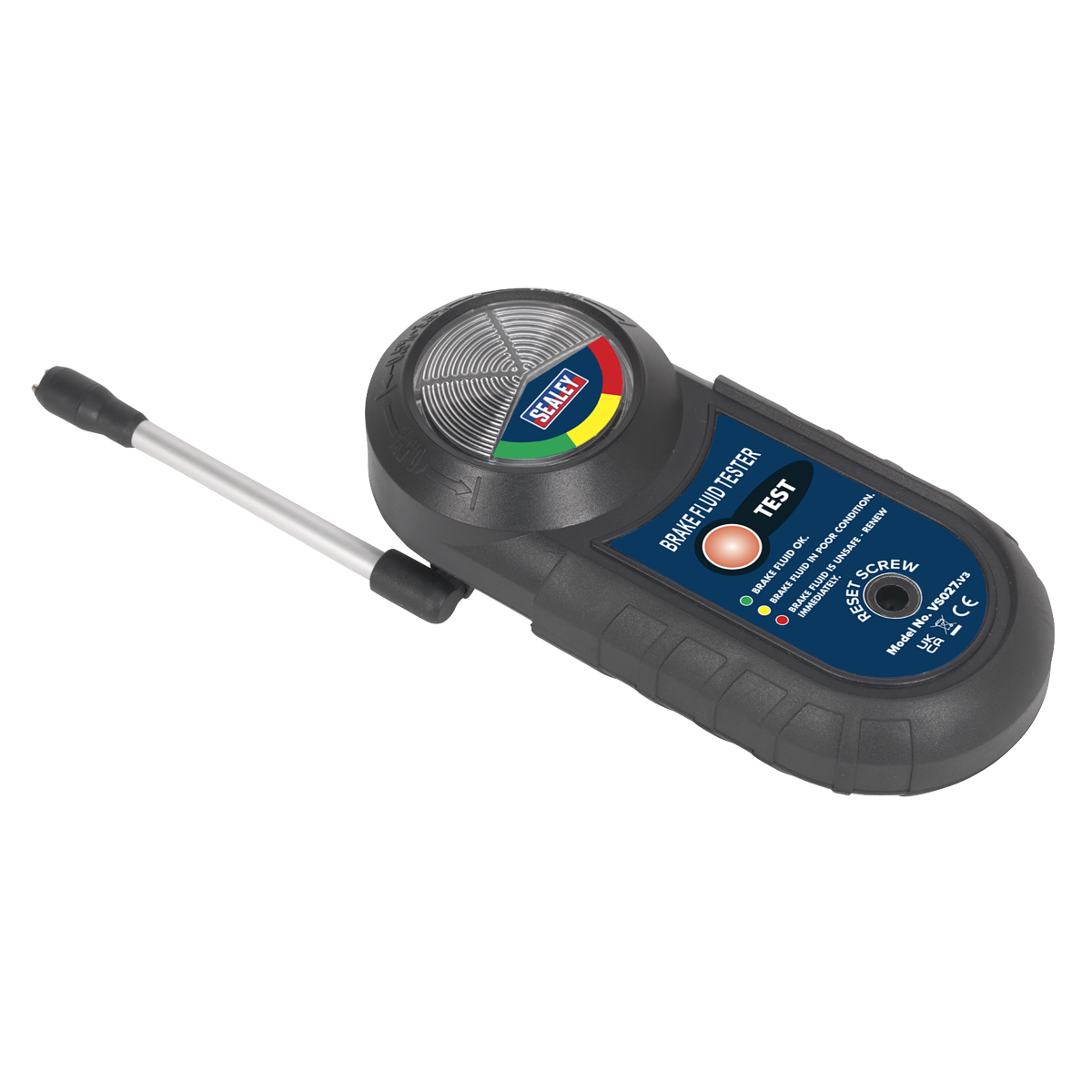 Sealey Brake Fluid Tester With Three LED Read-Out Works on DOT 3 4 5.1 VS027