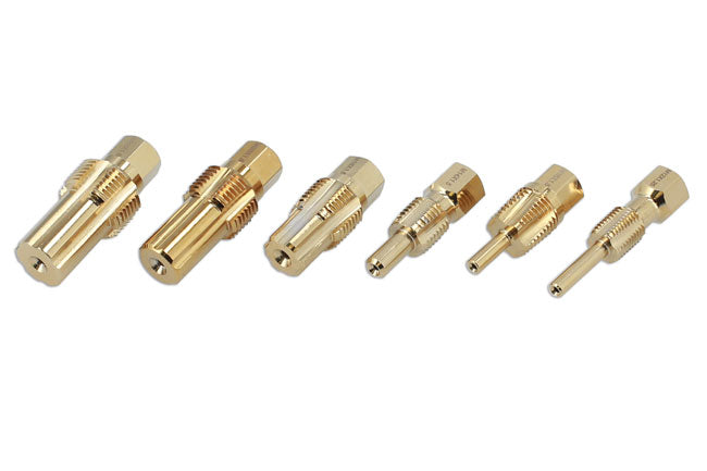 LASER 9002 Exhaust Sensor Thread Chaser Set 6pc Chromoly TiN Coated Kit