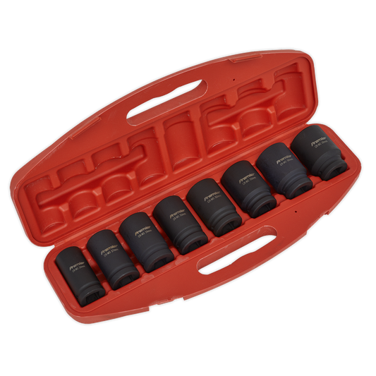 Sealey Deep WallDrive Impact Socket Set 8pc Deep 3/4" Square Drive Metric AK885