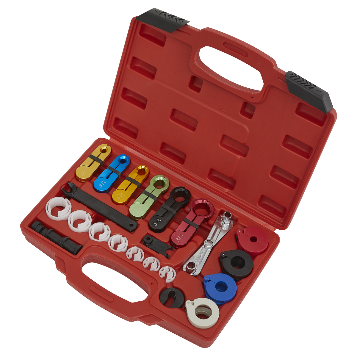 Sealey Fuel & Air Conditioning Disconnection Tool Set 21 Pcs Storage Case VS0457