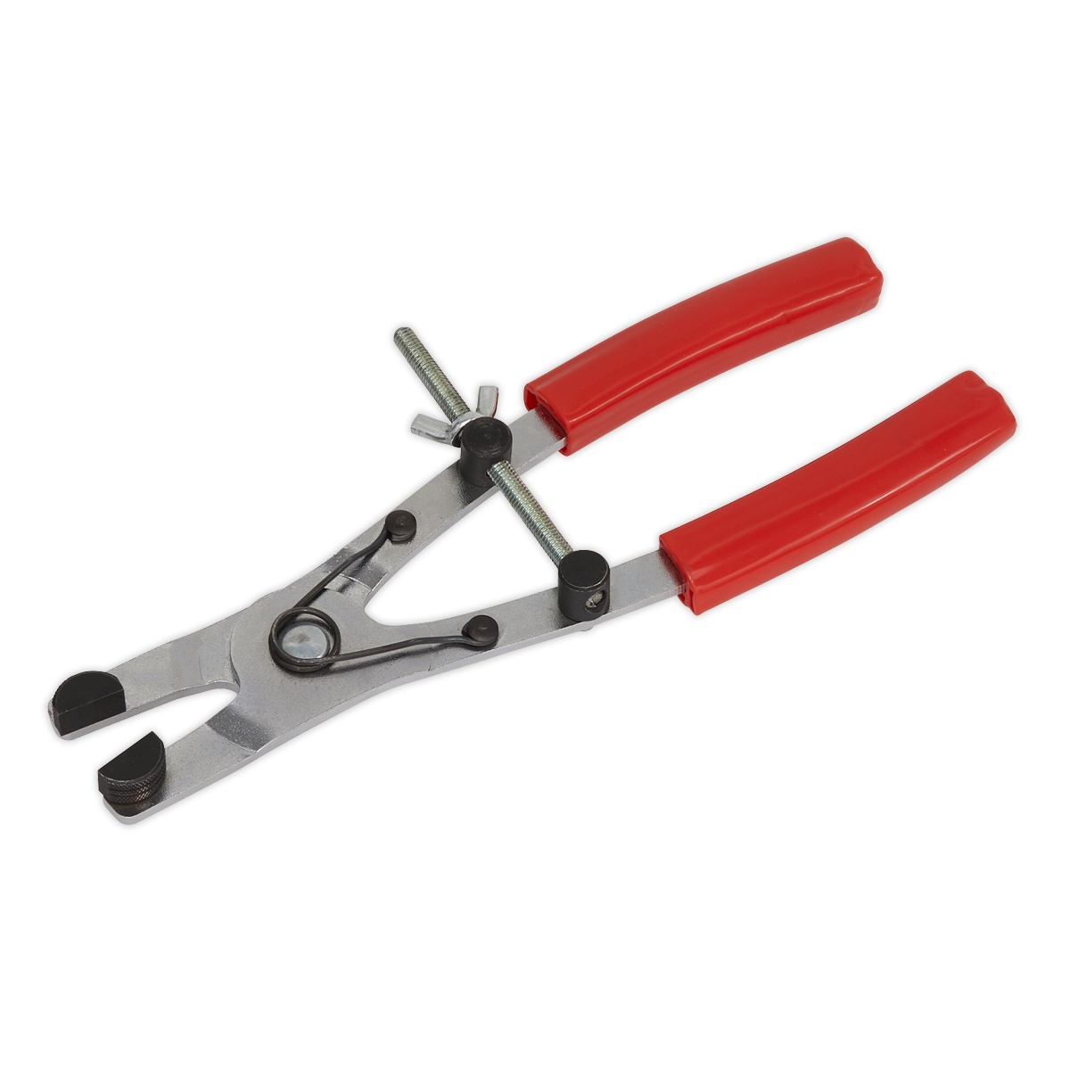 Sealey Motorcycle Brake Piston Removal Pliers With Clamp Screw Red VS1806