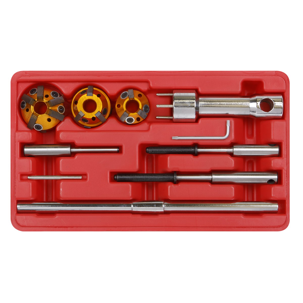 Sealey Valve Seat Cutter For Re-Cutting Inlet/Exhaust With Case 10 Pieces VS1823