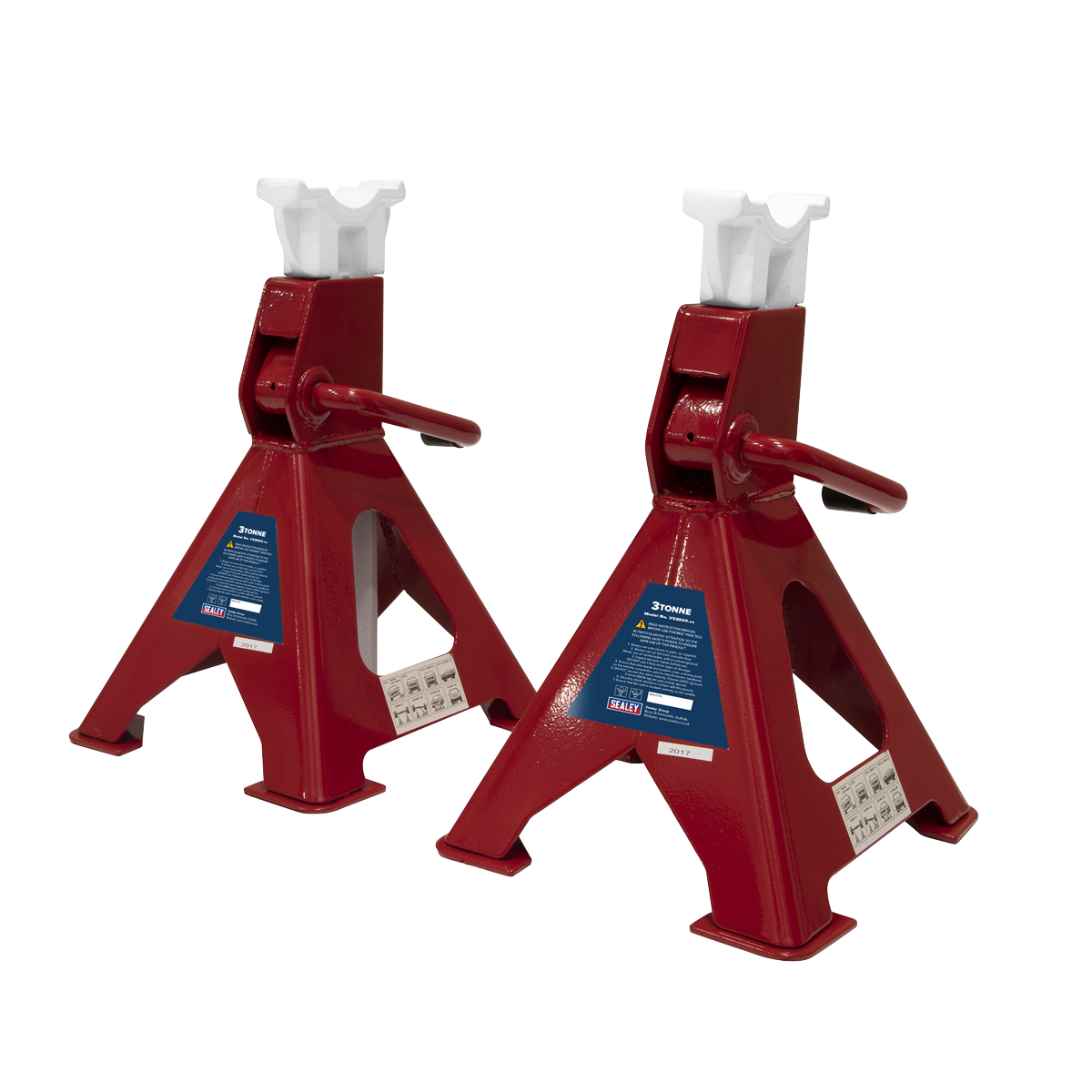 Sealey Load Axle Stands 3-Tonne Capacity/Stand 6-Tonne/Pair Ratchet Type VS2003