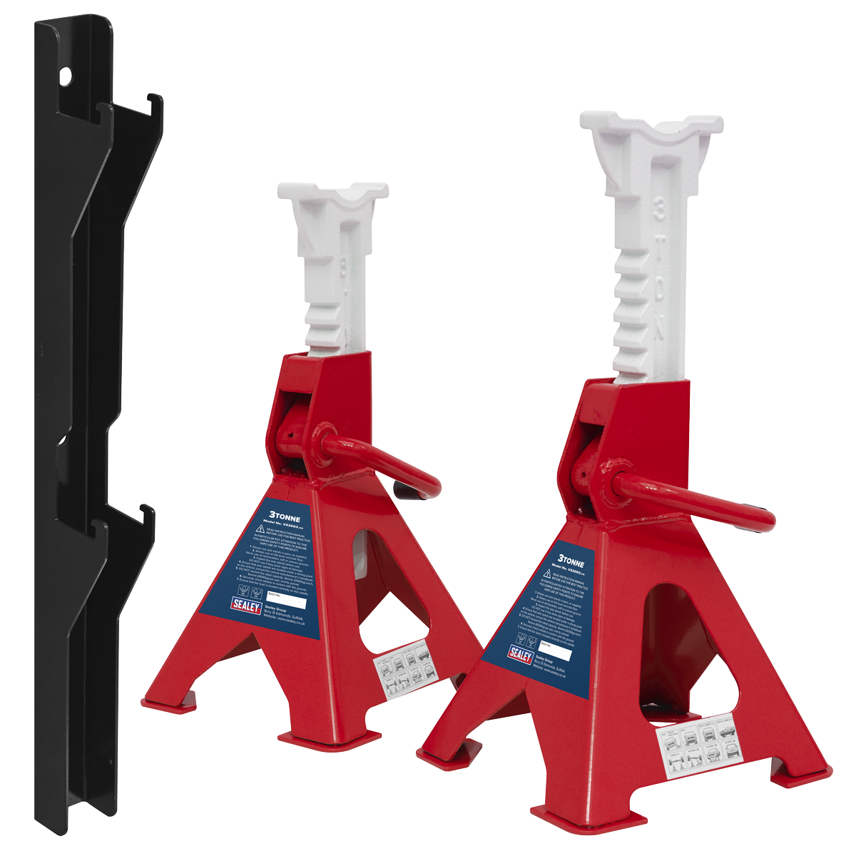 Sealey Axle Stand & Axle Stand Storage Rack Combo 3 Tonne Capacity VS2003COMBO