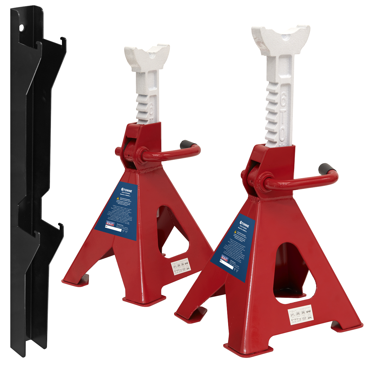 Sealey Axle Stand & Axle Stand Storage Rack Combo 6 Tonne Capacity VS2006COMBO
