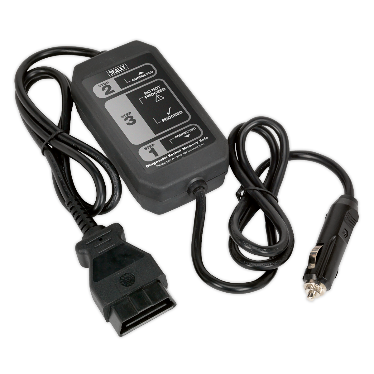 Sealey Diagnostic Socket Memory Safe With Bright LED - EOBD 1.8m Cable VS2073