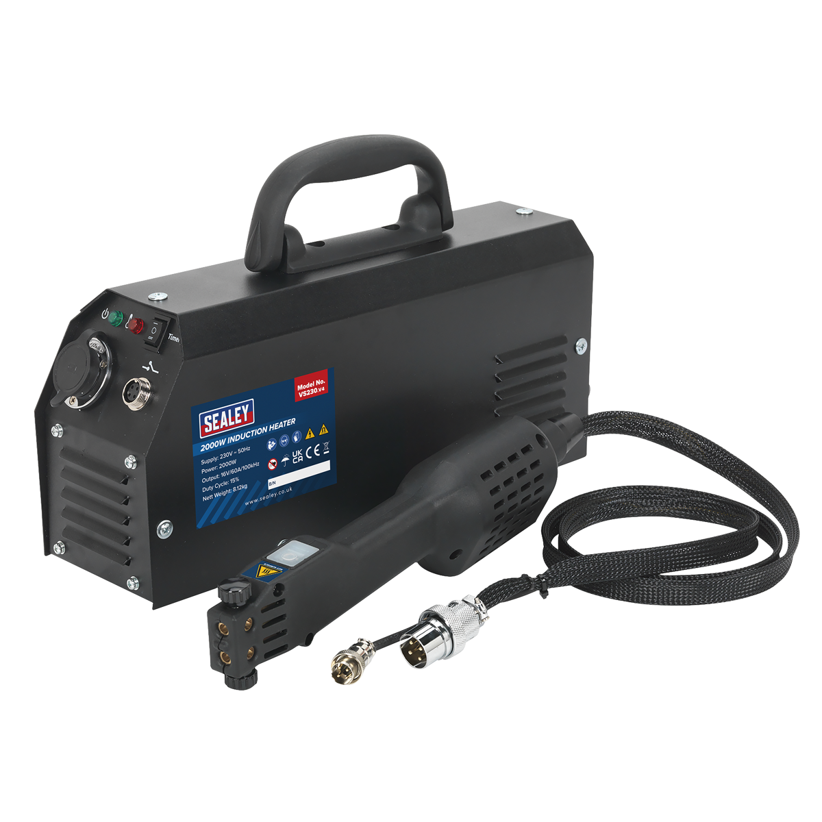 Sealey Mobile Induction Heater Supplied in Storage Case 2000W Black VS230