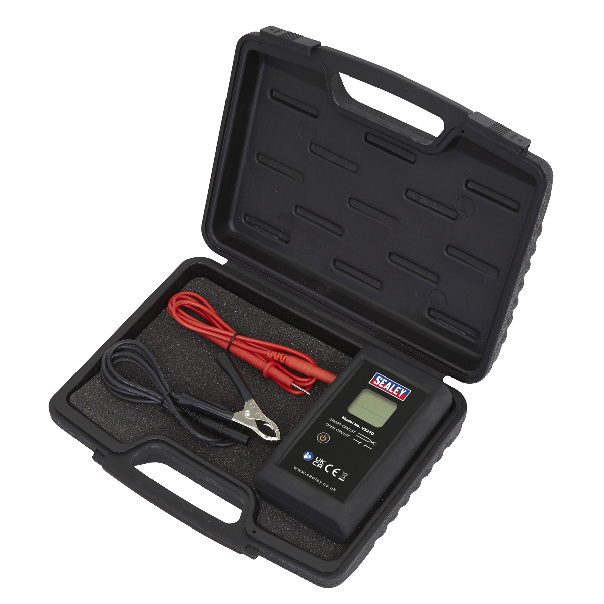 Sealey Multi Voltage Glow Plug Tester For Diesel Engines With Storage Case VS270