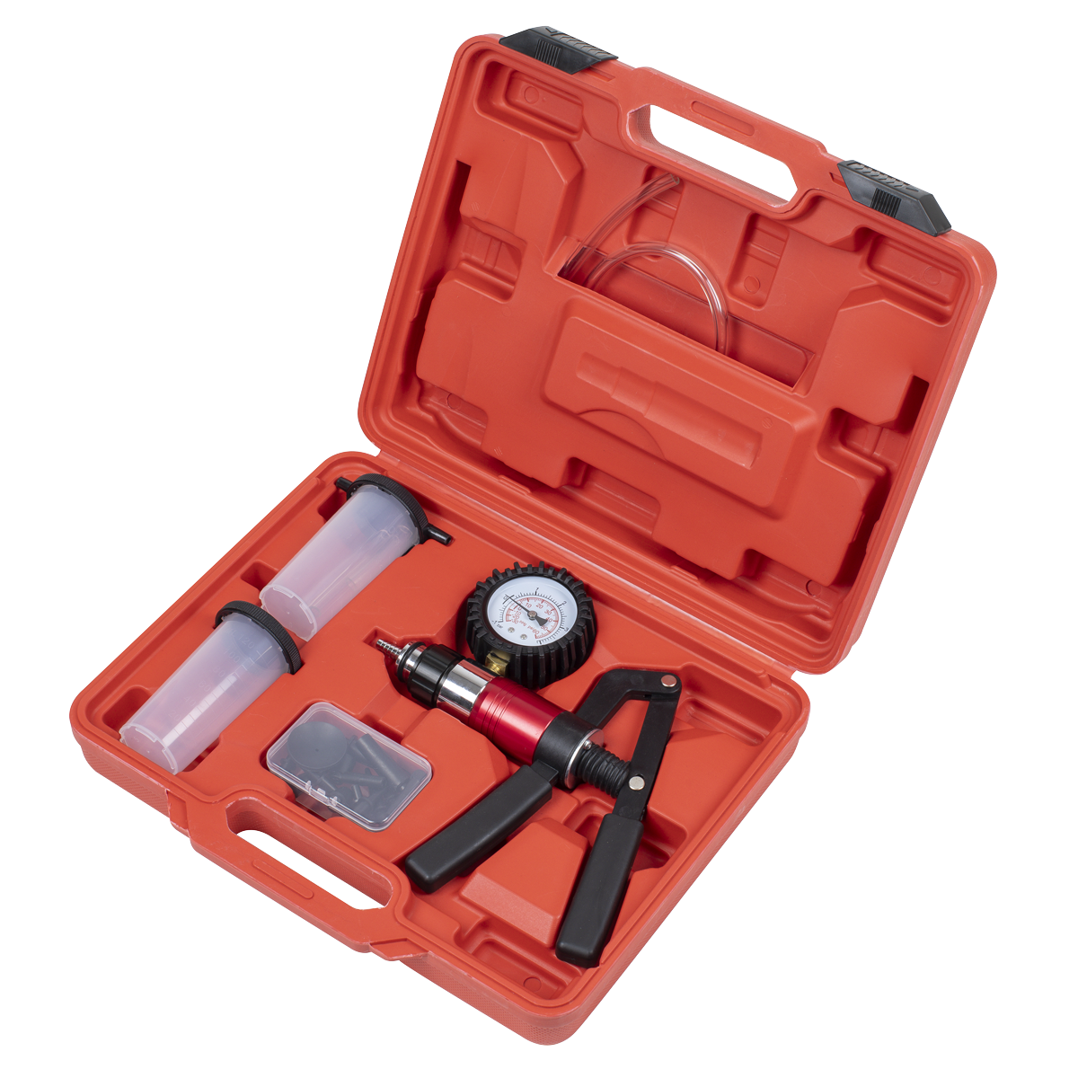 Sealey Vacuum & Pressure Test Bleed Kit With Rubber Easy-To-Read Gauge VS403