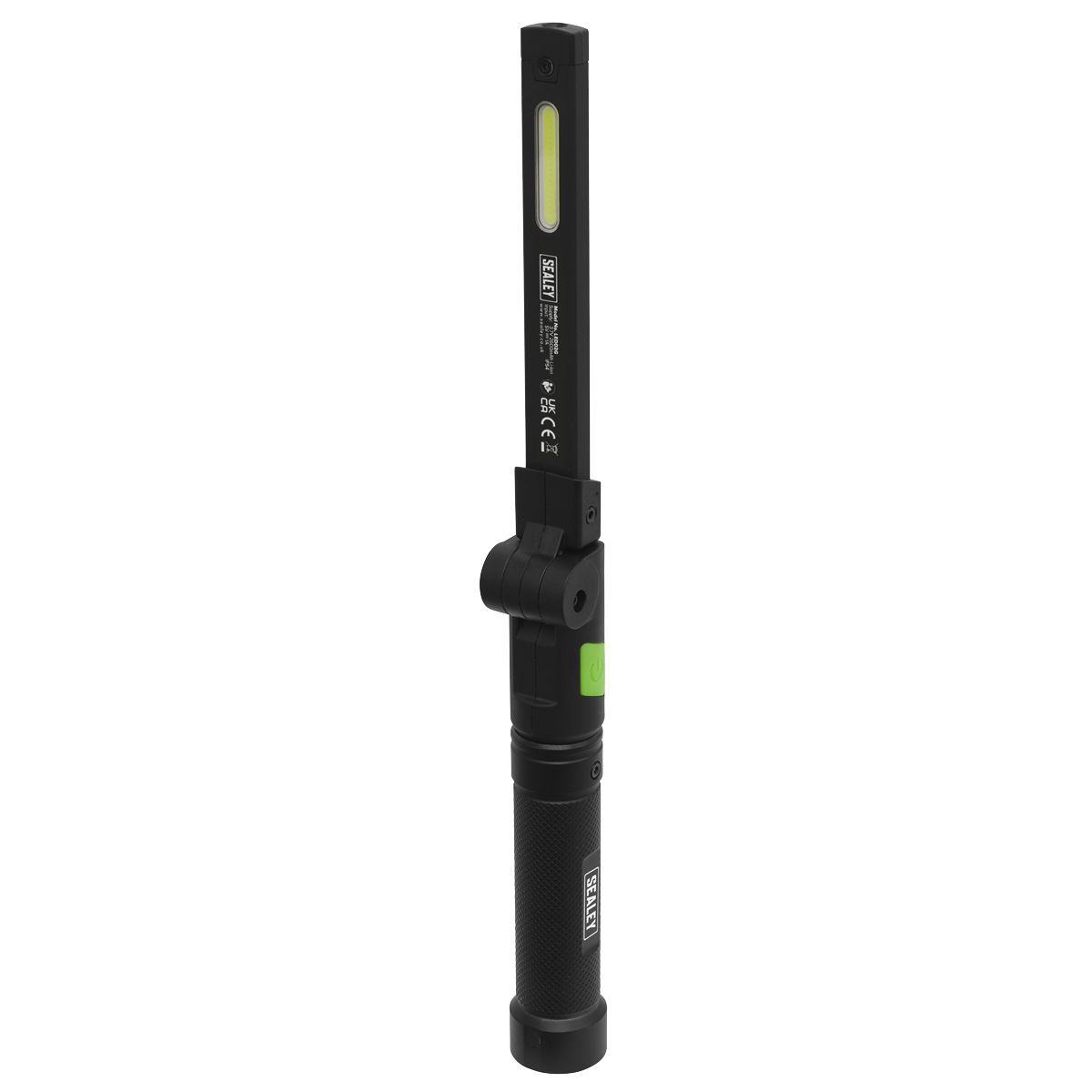 Sealey Rechargeable Aluminium Folding Pocket Light Lamp 2 COB 1 SMD LED LED02G