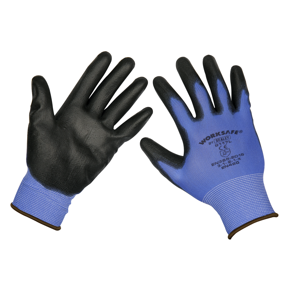 Sealey Lightweight Precision Grip Safety Gloves Large - 12pk Pairs 9117L/12