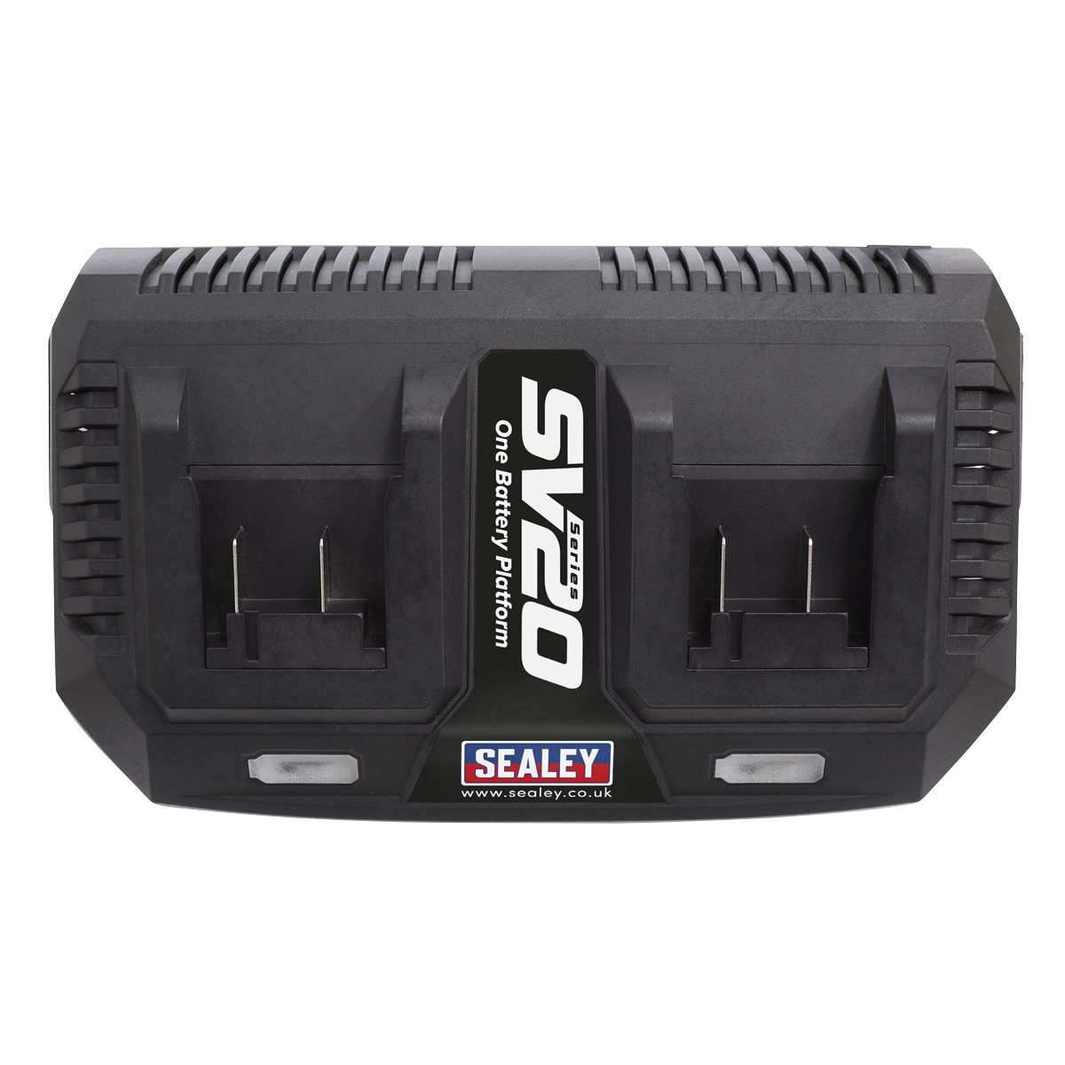 Sealey Battery Charger Mains Dual 20V SV20 Series Li-Ion LED Indicator CP20VMC2