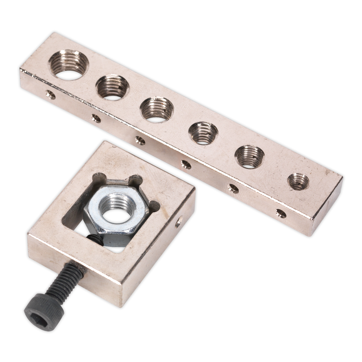 Sealey Nut/Bolt Drill Jig Compact Design Essential Race-Aay Tool Silver VS559
