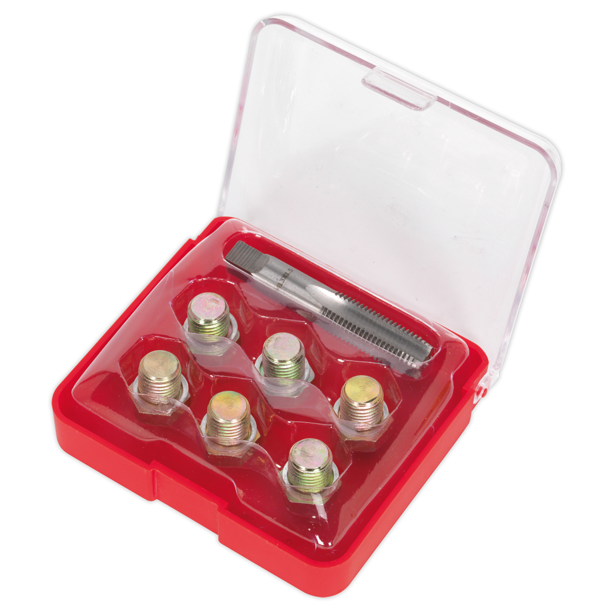 Sealey Oil Drain Plug Thread Repair Kit - M13 x 1.5mm Tap Size Silver VS613