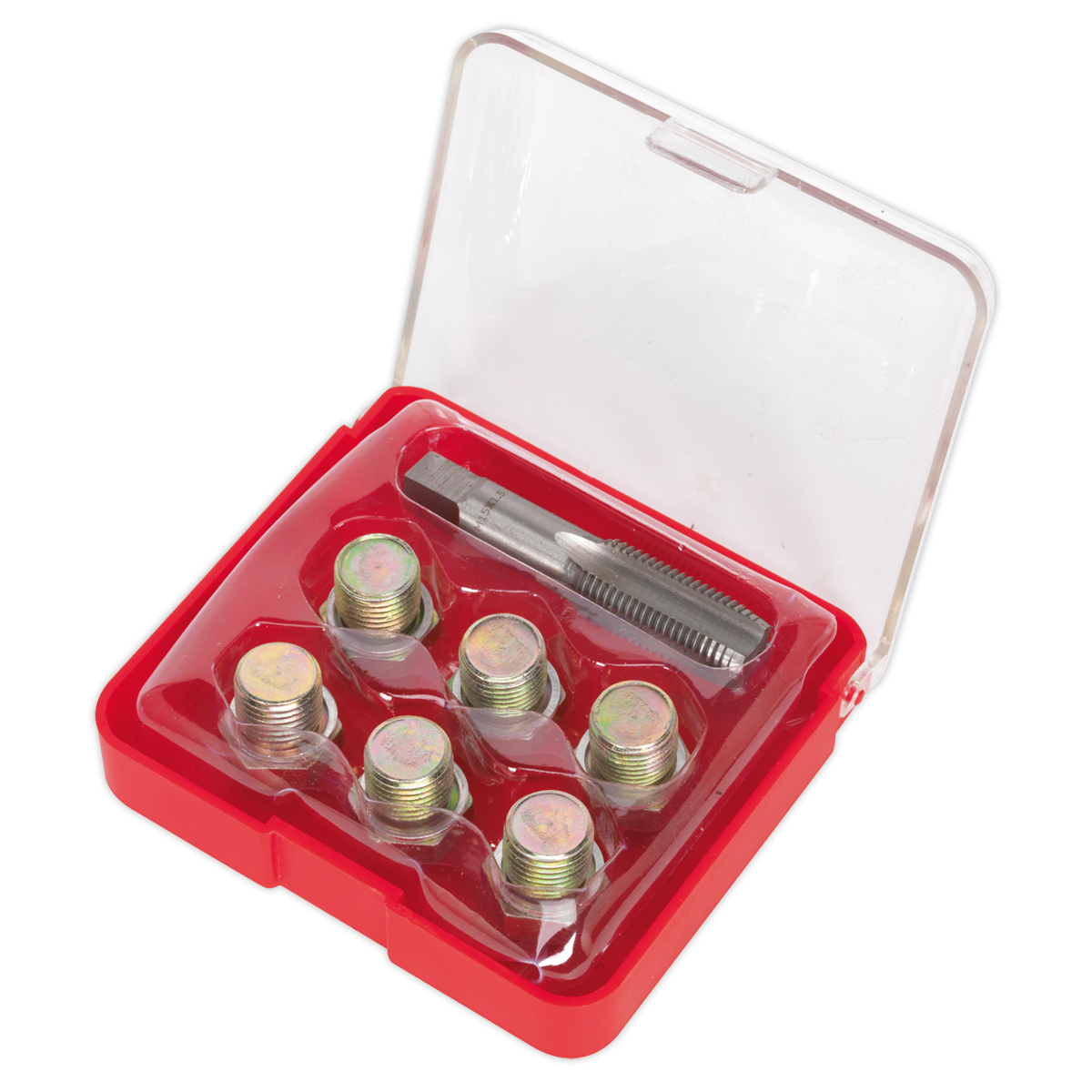 Sealey Oil Drain Plug Thread Repair Kit - M15 x 1.5mm Tap Size Silver VS615