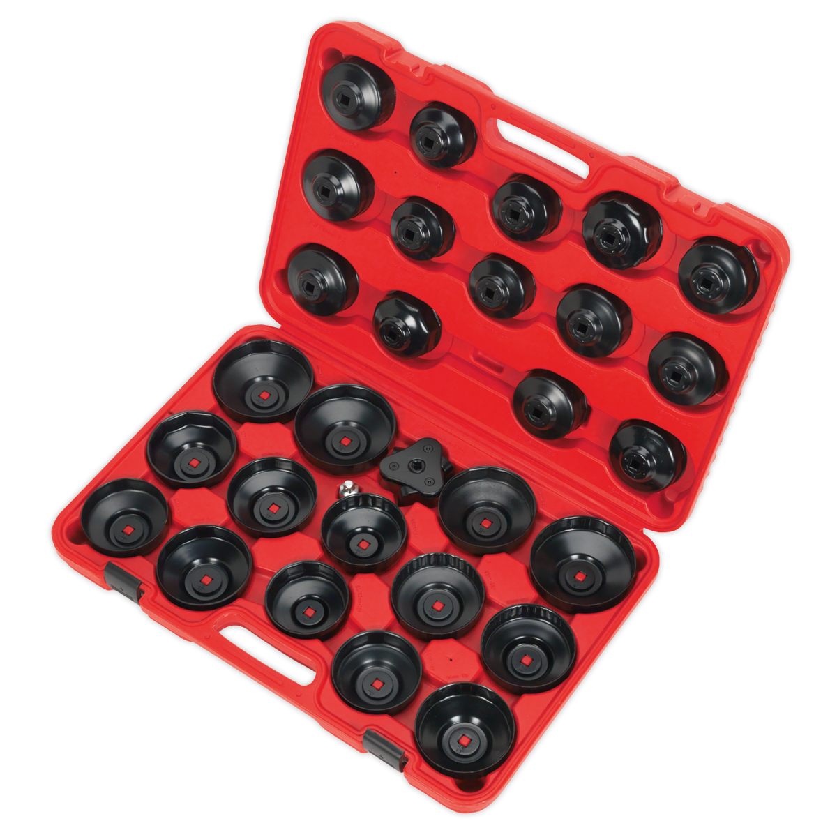 Sealey Oil Filter Cap Wrench Vehicles Set In Storage Case 30 Pieces VS7006