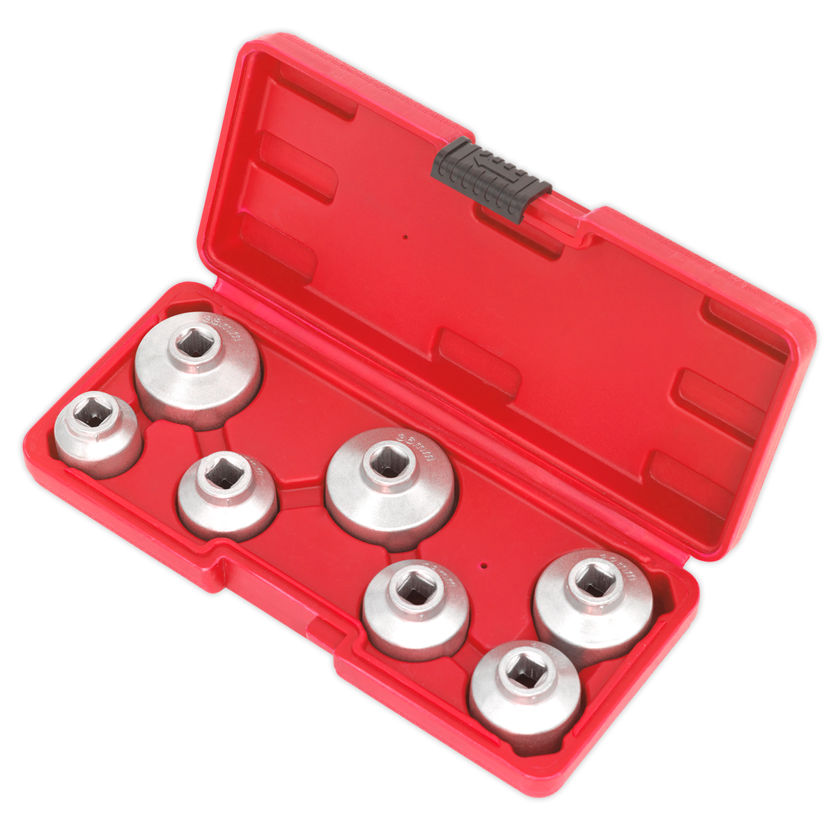 Sealey Oil Filter Cap Wrench Set Low Profile Design 7pc 3/8" Square Drive VS7008